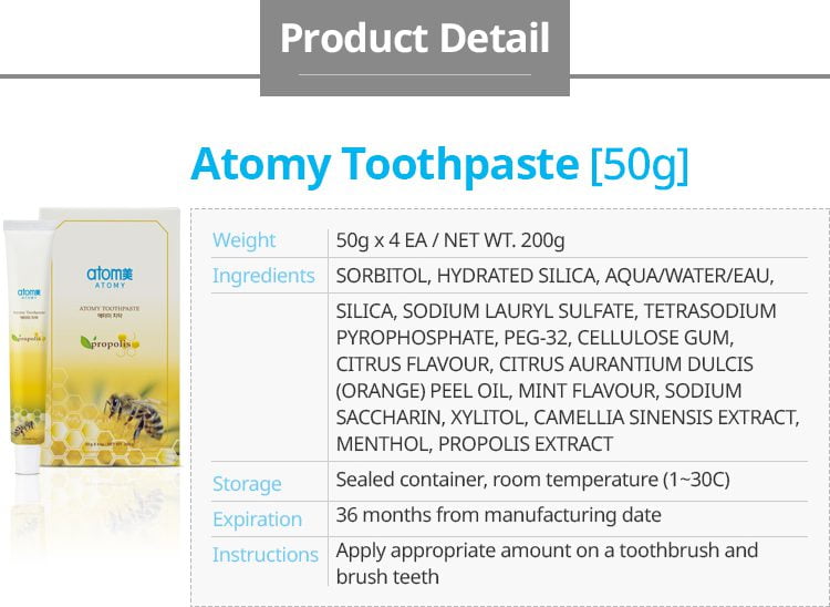 Atomy Toothpaste propolis 50g