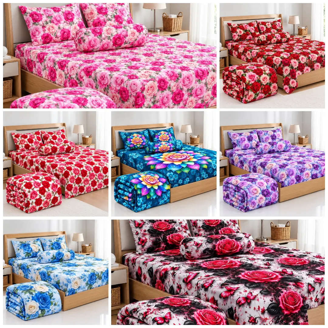 5 Pieces 3D Print Comforter Set